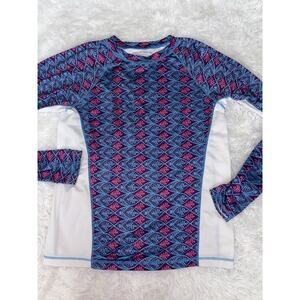 Tormenter FishingSPF 50 Women’s M “Aqua Fish” Long Sleeve Top. Exc. Condition